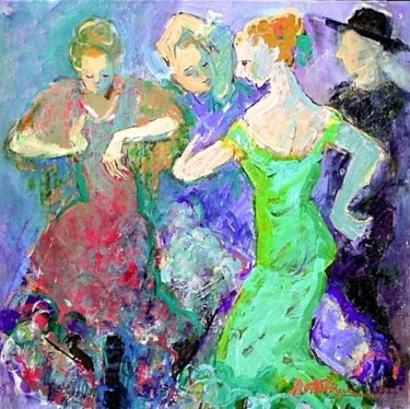 Painting titled "Spanish dance" by Maria Otetelesanu, Original Artwork