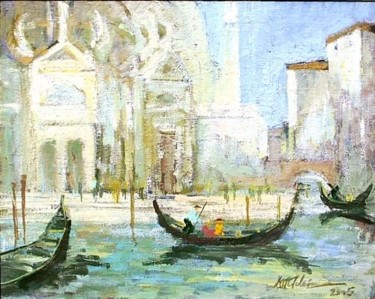 Painting titled "Venice" by Maria Otetelesanu, Original Artwork