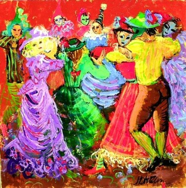 Painting titled "Dance" by Maria Otetelesanu, Original Artwork