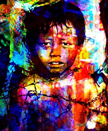 Цифровое искусство под названием "CHILDREN OF WAR CAM…" - Otis Porritt, Подлинное произведение искусства, Акрил