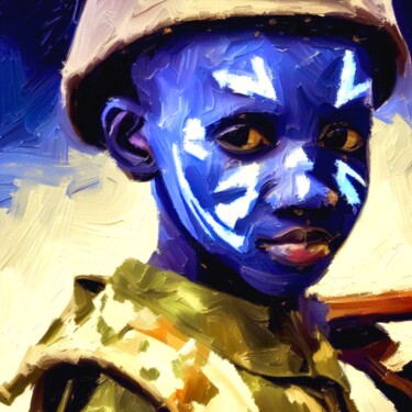 Artes digitais intitulada "CHILDREN OF WAR (AF…" por Otis Porritt, Obras de arte originais, Trabalho Digital 2D