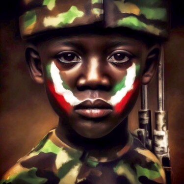 Digitale Kunst mit dem Titel "CHILDREN OF WAR (AF…" von Otis Porritt, Original-Kunstwerk, 2D digitale Arbeit