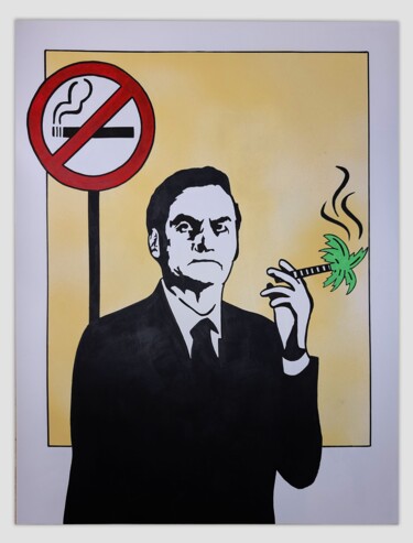 Malerei mit dem Titel "Bolsonaro" von Otist, Original-Kunstwerk, Acryl