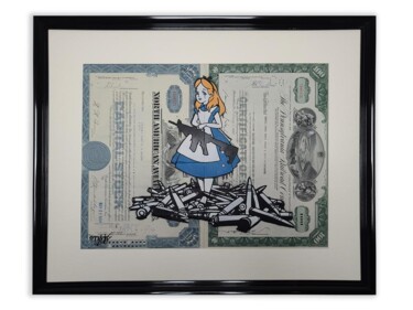 Malerei mit dem Titel "Alice in Wonderland" von Otist, Original-Kunstwerk, Acryl