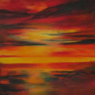 Malerei mit dem Titel "Abendsonne" von Karin Ott-Hofmann (KarOtt), Original-Kunstwerk, Acryl