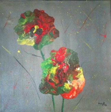 Malerei mit dem Titel "Traumblüten 2" von Karin Ott-Hofmann (KarOtt), Original-Kunstwerk, Acryl
