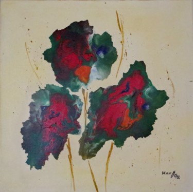 Malerei mit dem Titel "Traumblüten 3" von Karin Ott-Hofmann (KarOtt), Original-Kunstwerk, Acryl
