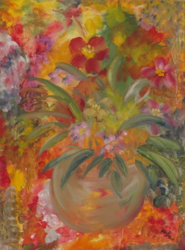 Malerei mit dem Titel "Ölblumen" von Karin Ott-Hofmann (KarOtt), Original-Kunstwerk, Öl