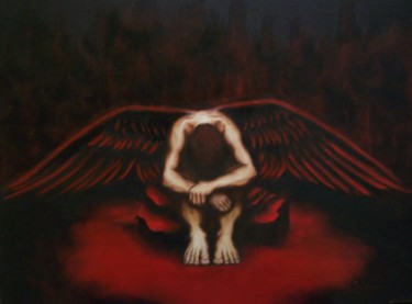 Pintura titulada "Lucifero" por Ottavia Cavazzana, Obra de arte original, Oleo