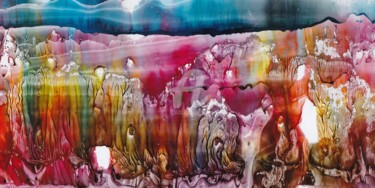 Peinture intitulée "Le geyser" par Ottilia, Œuvre d'art originale, Acrylique