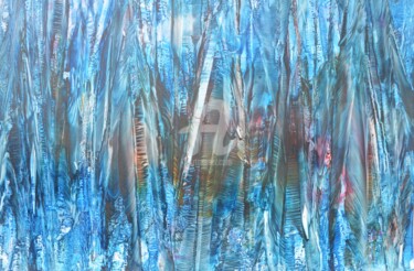 Картина под названием "Bleu" - Ottilia, Подлинное произведение искусства, Акрил
