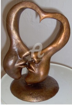 Sculpture titled "l'amour-nez" by Ottilia, Original Artwork