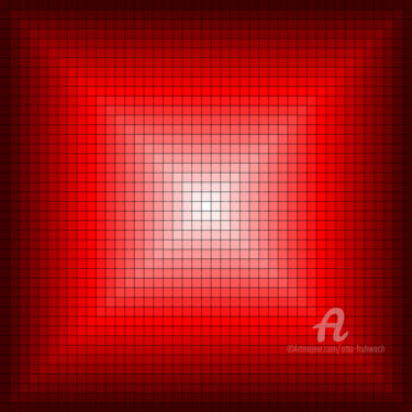 Digital Arts titled "RED SQUARE 1" by Otto Frühwach, Original Artwork, Digital Painting
