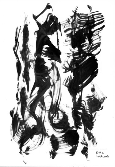 Painting titled "Flamenco & Tarantel…" by Otto Frühwach, Original Artwork, Ink