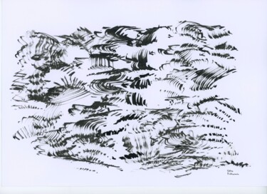 "Italian Landscape" başlıklı Tablo Otto Frühwach tarafından, Orijinal sanat, Mürekkep