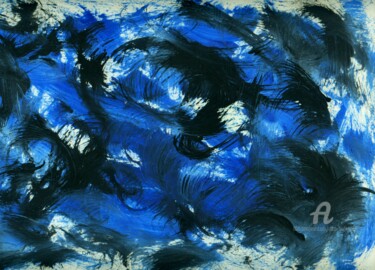 Malerei mit dem Titel "Two Fish - Deux Poi…" von Otto Frühwach, Original-Kunstwerk, Öl