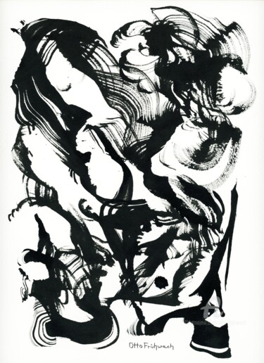 Painting titled "Dominanz und Demüti…" by Otto Frühwach, Original Artwork, Ink