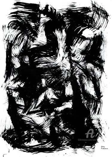 Картина под названием "Aggressive Encounte…" - Otto Frühwach, Подлинное произведение искусства, Цифровая печать Установлен н…