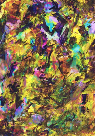 Eine erstaunliche Welt-Un monde suprenant-An amazing world Malerei mit dem Titel "Eine erstaunliche W…" von Otto Frühwach, Original-Kunstwerk, Digitaldruck Auf Keilrahmen aus Holz mon…