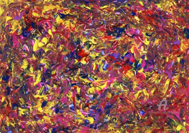 Painting titled "Festival of Colours…" by Otto Frühwach, Original Artwork, Digital Print Mounted on Aluminium
