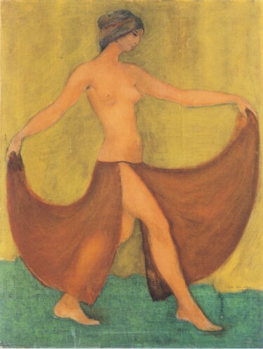 Painting titled "Danseuse (Mashka, d…" by Otto Mueller, Original Artwork, Oil
