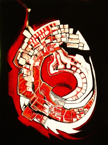 Pintura titulada "ECLOSION" por Otzkeltal, Obra de arte original, Acrílico