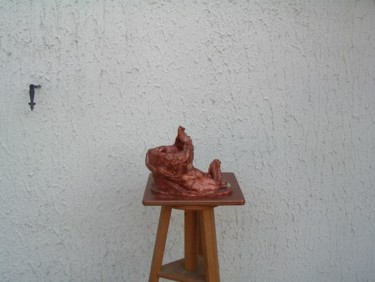 Sculpture intitulée "L'amérindien" par Ours Gris, Œuvre d'art originale