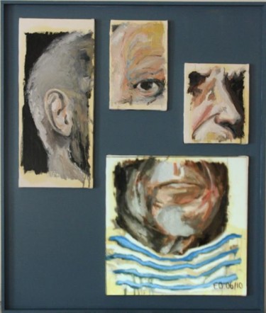 Peinture intitulée "Portrait de Picasso…" par Emeric Outreman, Œuvre d'art originale, Huile