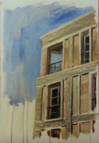 Painting titled "Croisée bouchardée" by Emeric Outreman, Original Artwork, Oil