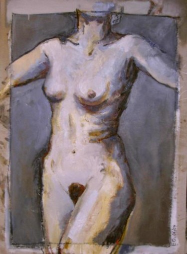 Peinture intitulée "Blanche" par Emeric Outreman, Œuvre d'art originale, Huile