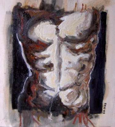 Peinture intitulée "Petit buste" par Emeric Outreman, Œuvre d'art originale, Huile