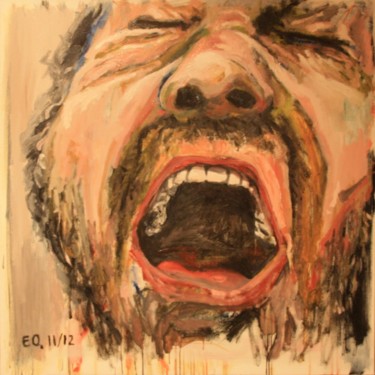 Картина под названием "Un cri (2)" - Emeric Outreman, Подлинное произведение искусства, Масло
