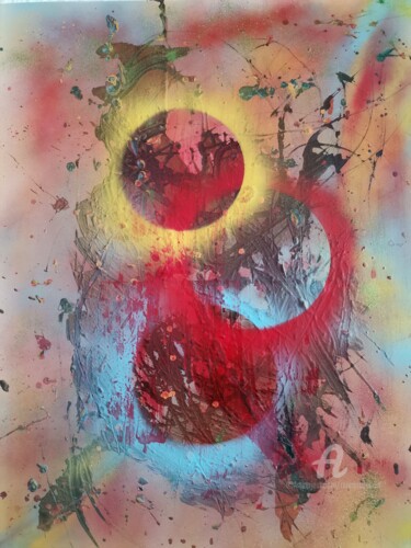 Peinture intitulée "sparkling halo" par Robert Ouvrard, Œuvre d'art originale, Acrylique