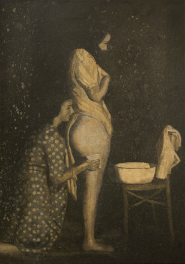 Pittura intitolato "Afwassing" da Robert Jan Overeem, Opera d'arte originale, Acrilico