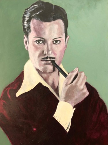 Peinture intitulée "Retro Celebs / Rex" par Robert Jan Overeem, Œuvre d'art originale, Acrylique