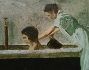 Malerei mit dem Titel "Half bad" von Robert Jan Overeem, Original-Kunstwerk, Acryl