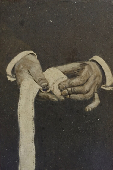 Schilderij getiteld "het oprollen van de…" door Robert Jan Overeem, Origineel Kunstwerk, Acryl
