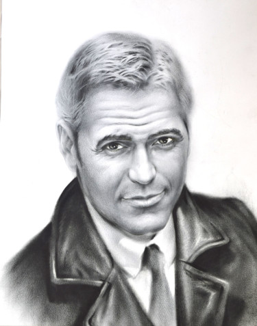 Painting titled "George Clooney Art…" by Olivkan Art, Original Artwork, Oil