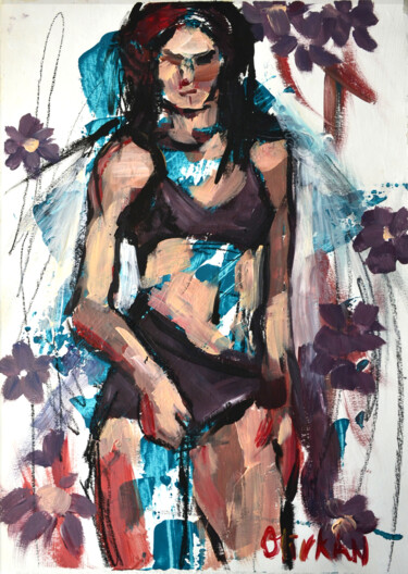 Картина под названием "Nude Woman Art Erot…" - Olivkan Art, Подлинное произведение искусства, Акрил