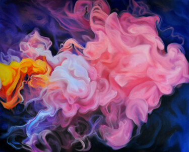 Painting titled ""Fluid"" by Oxana Babkina, Original Artwork, Pastel