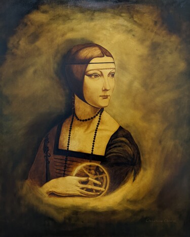 Painting titled "Cecilia" by Oxana Chursina, Original Artwork, Oil