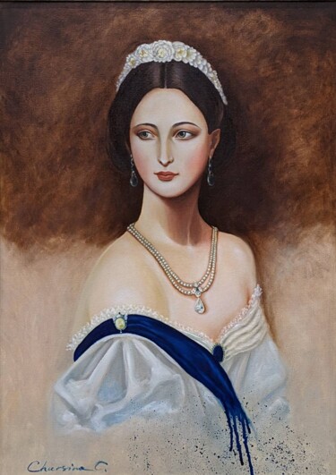 Painting titled "Charlotte" by Oxana Chursina, Original Artwork, Oil