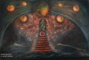 Peinture intitulée "Свет Божества" par Oxana Kolyada, Œuvre d'art originale, Huile Monté sur Châssis en bois