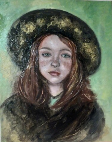 Painting titled "Nicol" by Oxana Kolyada, Original Artwork, Oil