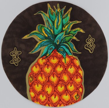 Drawing titled "Pineapple" by Oxana Kondratenko, Original Artwork, Paper