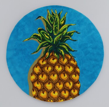 Desenho intitulada "Pineapple 1" por Oxana Kondratenko, Obras de arte originais, Marcador