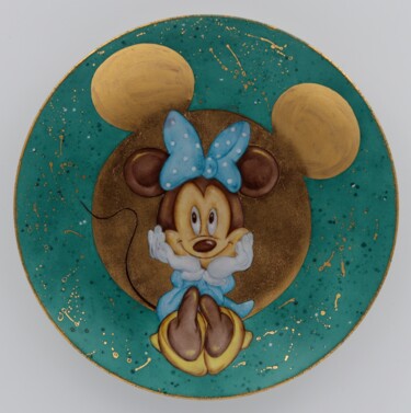 Sculpture titled "Mickey Mouse 1" by Oxana Kondratenko, Original Artwork, Clay