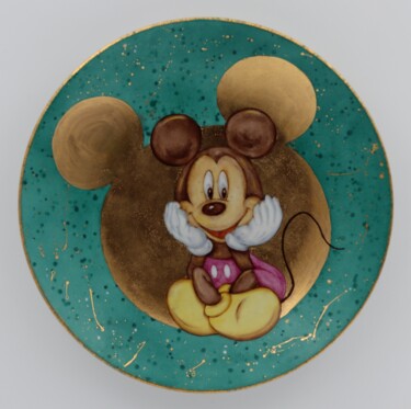 Sculpture intitulée "Mickey Mouse 2" par Oxana Kondratenko, Œuvre d'art originale, Céramique