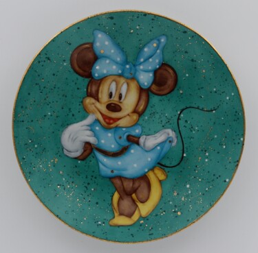 Escultura intitulada "Mickey Mouse 4" por Oxana Kondratenko, Obras de arte originais, Cerâmica