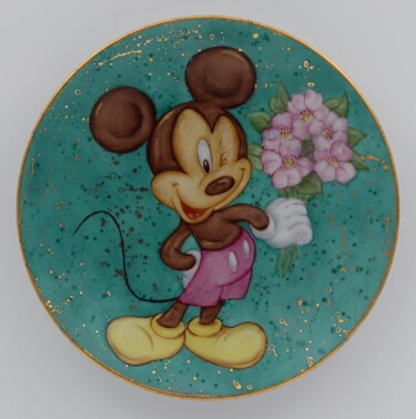Escultura intitulada "Mickey Mouse 5" por Oxana Kondratenko, Obras de arte originais, Cerâmica